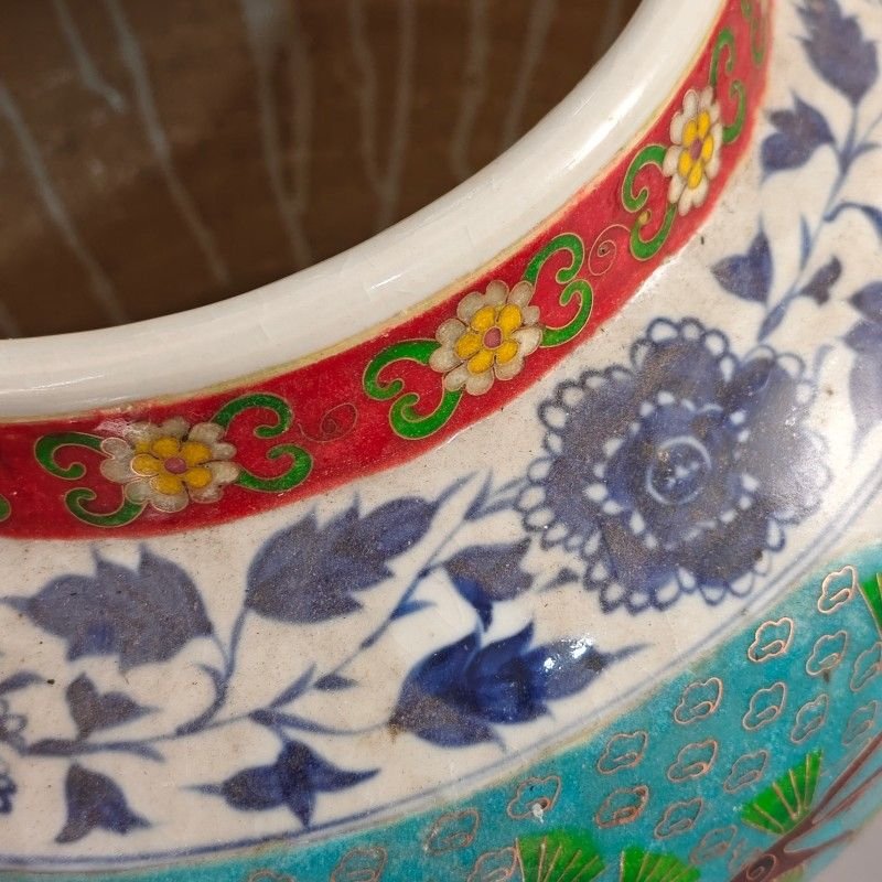 30cm Oriental Art Ceramic Temple Jar Hand Painted Scholar & Deer Scene (10)