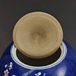 Blue Ground Underglaze Red Plum Blossom Lidded Jar, Chinese Porcelain Ginger Jar, Chinoiserie Home Decor (2)