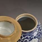 Blue & White Ice Plum Ginger Jar 40cm Large Chinoiserie Porcelain (10)