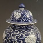 Blue & White Ice Plum Ginger Jar 40cm Large Chinoiserie Porcelain (2)