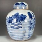Blue and White Landscape Ginger Jar (1)