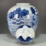 Blue and White Landscape Ginger Jar (2)