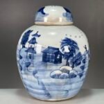 Blue and White Landscape Ginger Jar (3)
