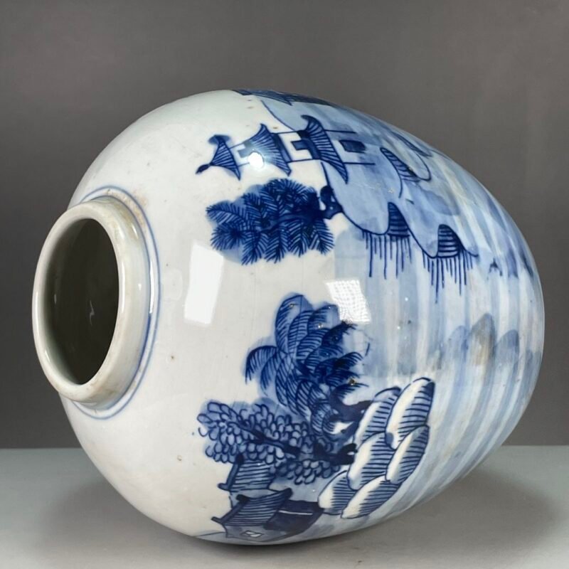 Blue and White Landscape Ginger Jar (4)