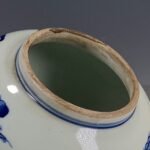 Blue and White Porcelain Ginger Jar Hand Painted Warrior Horse Scene Lidded Canister (3)