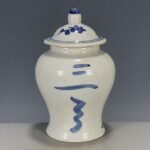 Blue and White Porcelain Ginger Jar with Bird & Plum Blossom Motif (4)