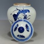 Blue and White Porcelain Small Lotus Ginger Jar with Lid (3)