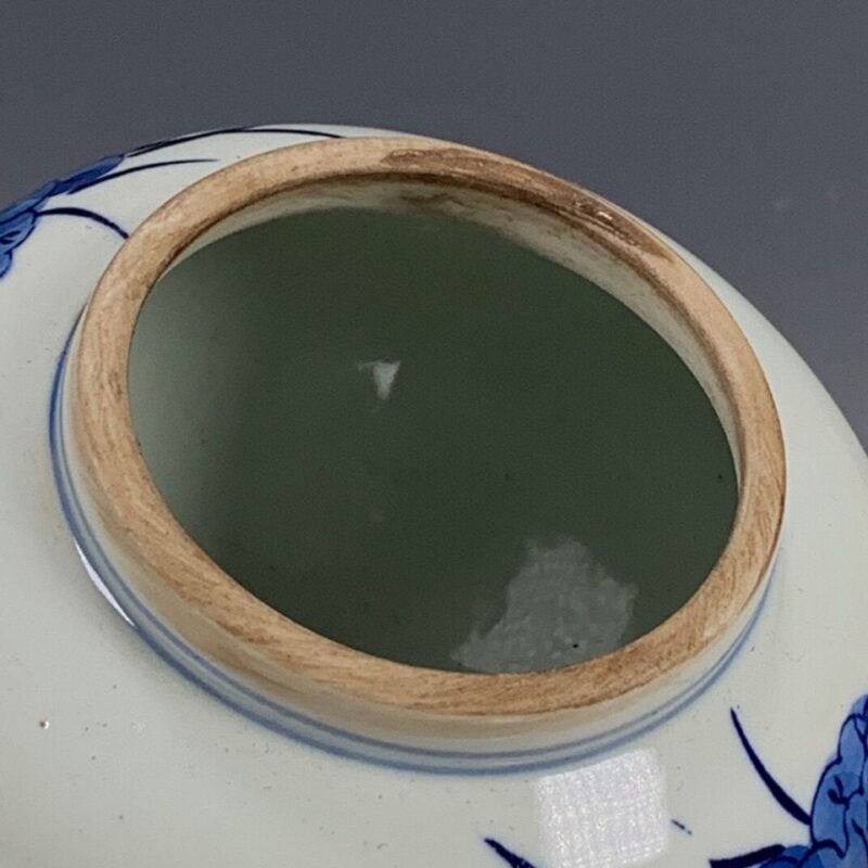 Blue and White Porcelain Small Lotus Ginger Jar with Lid (5)