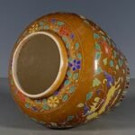 Brown Glazed Famille Rose Porcelain Mini Ginger Jar (3)