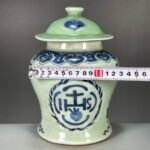 Celadon and Blue Porcelain Ginger Jar with Lid (9)
