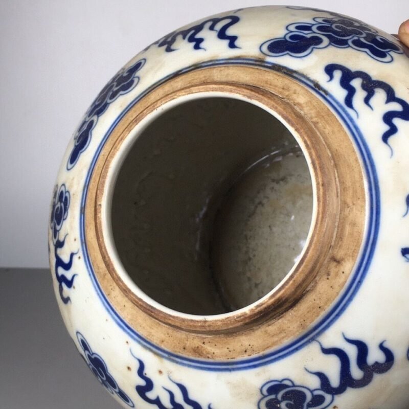 Classic Blue & White Porcelain Dragon Ginger Jar with Lid (5)