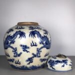 Classic Blue & White Porcelain Dragon Ginger Jar with Lid (7)