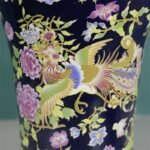 Cobalt Blue Ginger Jar – Famille Rose Phoenix & Peony Temple Jar with Lid – Luxurious Chinoiserie Statement Decor (8)