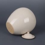 Cream White Plain Porcelain Ginger Jar with Lid (6)