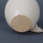 Cream White Plain Porcelain Ginger Jar with Lid (7)