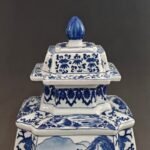 Extra Large Blue and White Porcelain Square Ginger Jar (3)
