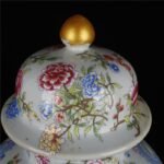 Famille Rose Blue Dragon Tall Ginger Jar (2)