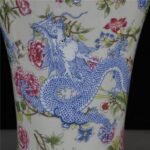 Famille Rose Blue Dragon Tall Ginger Jar (4)