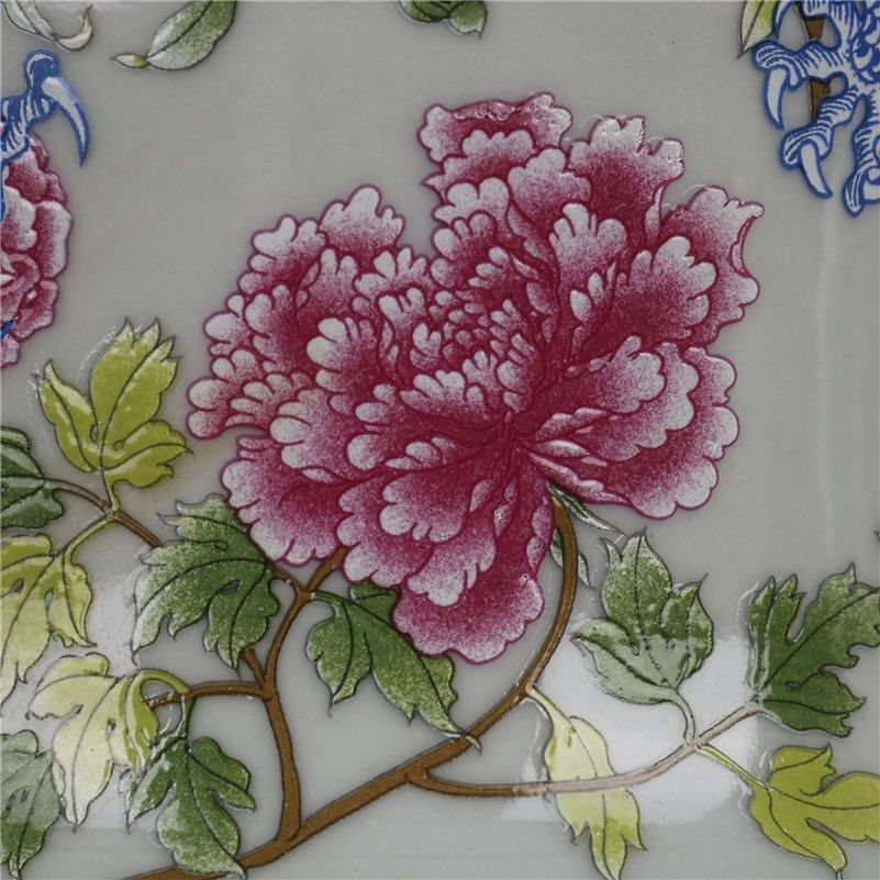 Famille Rose Blue Dragon Tall Ginger Jar (6)