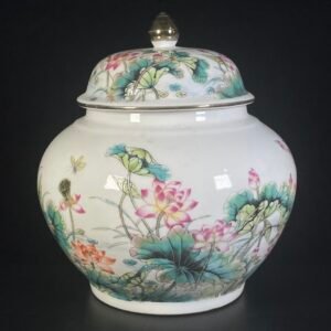 Famille Rose Lotus Ginger Jar (6)
