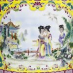 Famille Rose Porcelain Ginger Jar Figural Scene (3 Color Options) (1)
