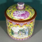 Famille Rose Porcelain Ginger Jar Figural Scene (3 Color Options) (5)