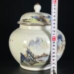 Famille Rose Porcelain Landscape Ginger Jar with Lid (8)