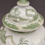 Green & White Chinese Landscape Porcelain Ginger Jar, Lidded Temple Jar for Home Decor (4)
