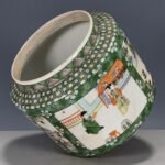 Green and White Figural Ginger Jar (5)