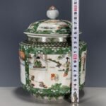 Green and White Figural Ginger Jar (9)