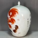 Hand Painted Foo Dog Chinoiserie Ginger Jar (3)