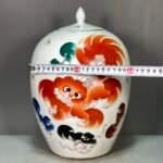 Hand Painted Foo Dog Chinoiserie Ginger Jar (8)