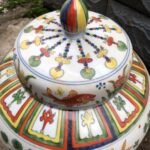 Koi Fish & Lotus Porcelain Ginger Jar with Lid, Chinese Chinoiserie Colorful Fish Grass Decorative Storage Jar (3)