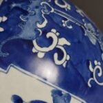 Large Blue & White Ginger Jar Chinese Figural Story Porcelain Temple Jar (5)