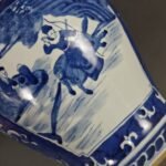 Large Blue & White Ginger Jar Chinese Figural Story Porcelain Temple Jar (9)