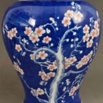 Large Cobalt Blue Ginger Jar with White Prunus & Pink Blossoms (4)