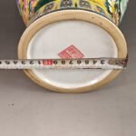Large Yellow Ground Famille Rose Ginger Jar – Hand Painted Floral & Bird Motif (1)