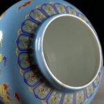Light Blue Enamel Dragon Chinoiserie Ginger Jar (4)