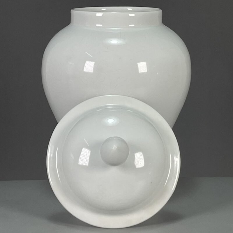 Modern White Porcelain Ginger Jar with Lid (7)
