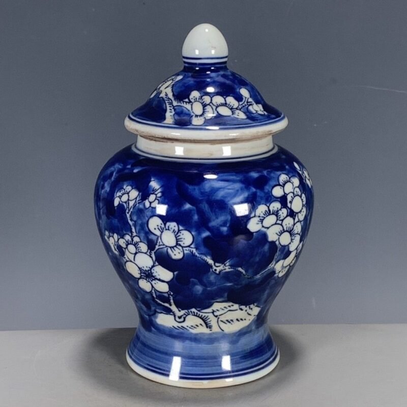Navy Blue Porcelain Small Ginger Jar (2)