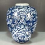 Navy Blue and White Porcelain Ginger Jar with Lid (6)