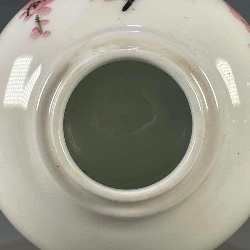 Pink and White Chinoiserie Ginger Jar with Lid (7)