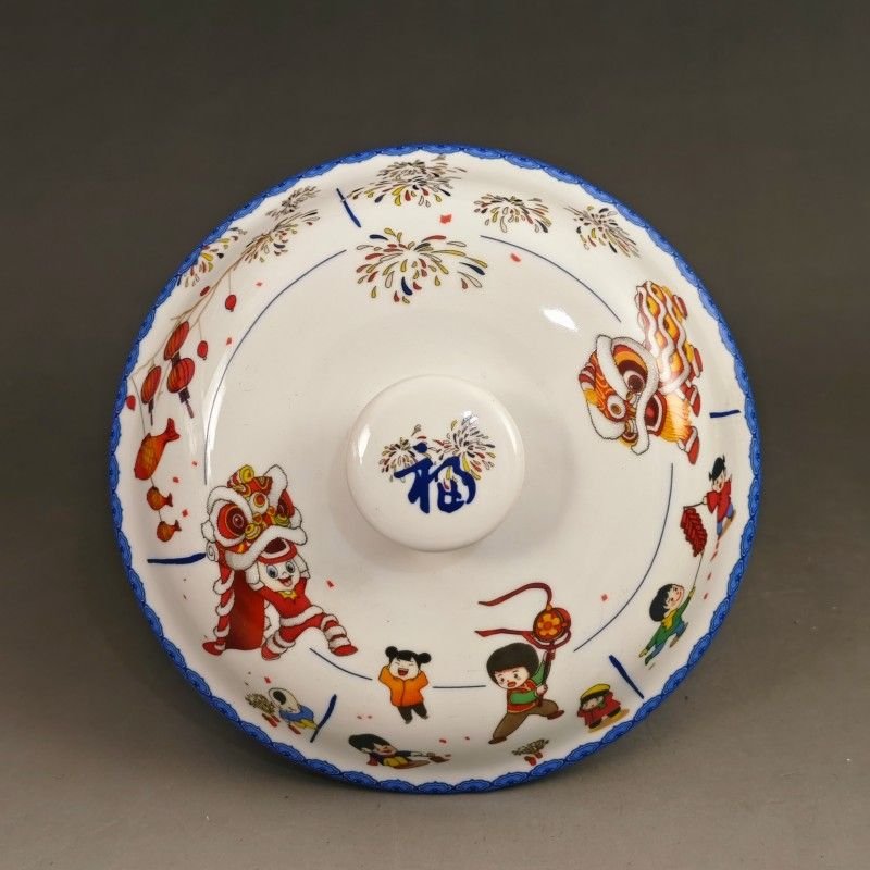 Traditional Festival Ginger Jar with Lid (6)