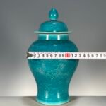 Turquoise Dragon Ginger Jar Chinoiserie Porcelain Temple Jar with Lid (8)