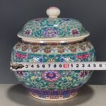 Turquoise Famille Rose Porcelain Ginger Jar with Lid (1)