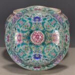 Turquoise Famille Rose Porcelain Ginger Jar with Lid (4)