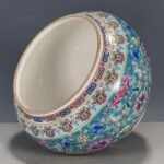 Turquoise Famille Rose Porcelain Ginger Jar with Lid (5)