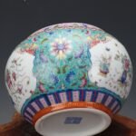 Vibrant Famille Rose Porcelain Ginger Jar Hand Painted Floral & Bird Motif (3)