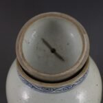 Vintage Blue and White Ginger Jar – Hand Painted Landscape & Figure Temple Jar – Traditional Chinoiserie Decor (3)