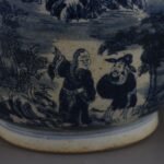 Vintage Blue and White Ginger Jar – Hand Painted Landscape & Figure Temple Jar – Traditional Chinoiserie Decor (7)